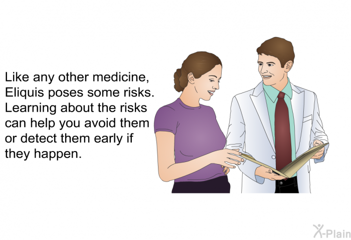 Like any other medicine, Eliquis poses some risks. Learning about the risks can help you avoid them or detect them early if they happen.