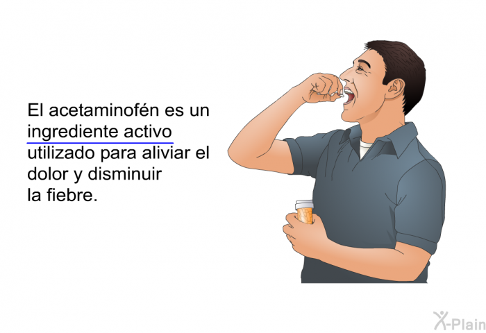 El acetaminofn es un ingrediente activo utilizado para aliviar el dolor y disminuir la fiebre.