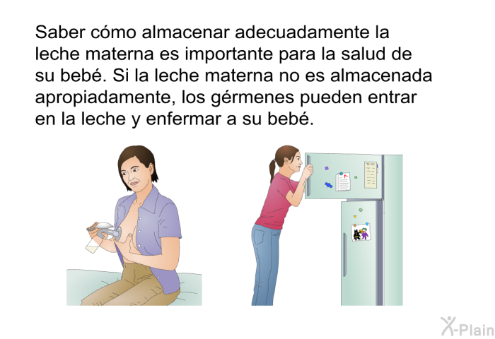 Saber cmo almacenar adecuadamente la leche materna es importante para la salud de su beb. Si la leche materna no es almacenada apropiadamente, los grmenes pueden entrar en la leche y enfermar a su beb.