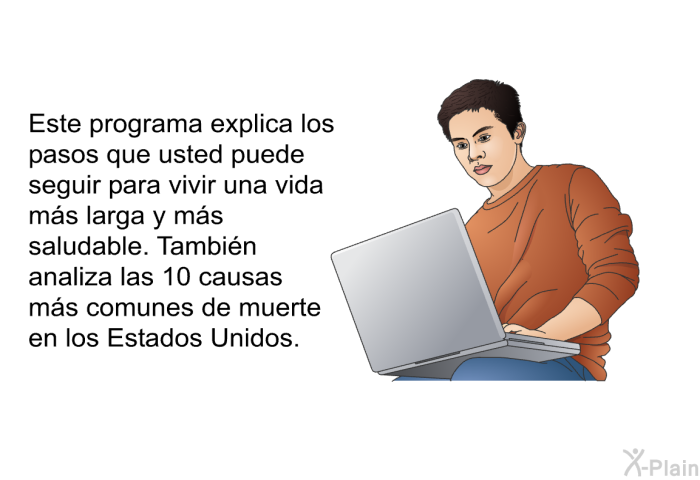 Este informacin acerca de su salud explica los pasos que usted puede seguir para vivir una vida ms larga y ms saludable. Tambin analiza las 10 causas ms comunes de muerte en los Estados Unidos.